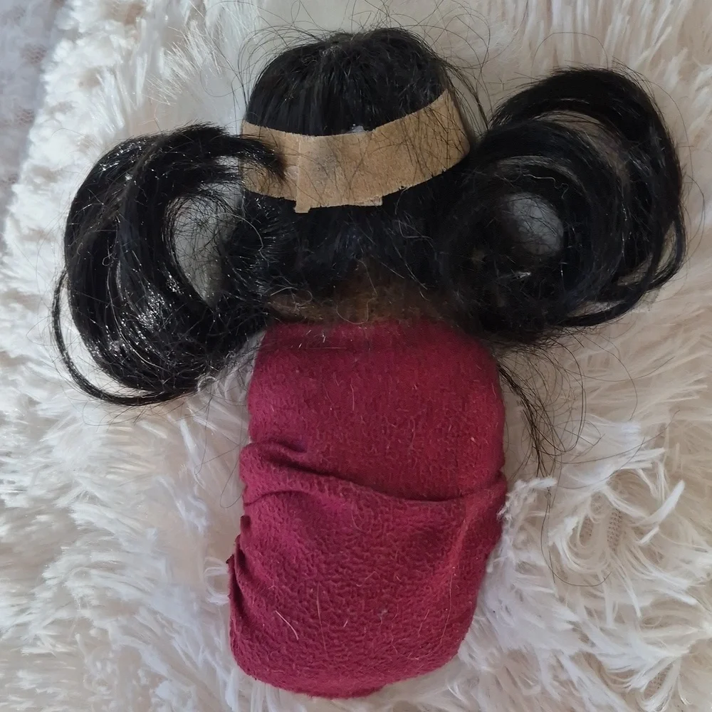 Vintage Native American Indian Porcelain Shoe Cloth Body  Moccasin Doll 6
